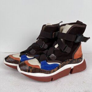 Sheridan Mia High Top Snake Skin Sneakers Shoes Size 38 US 7.5 Womens